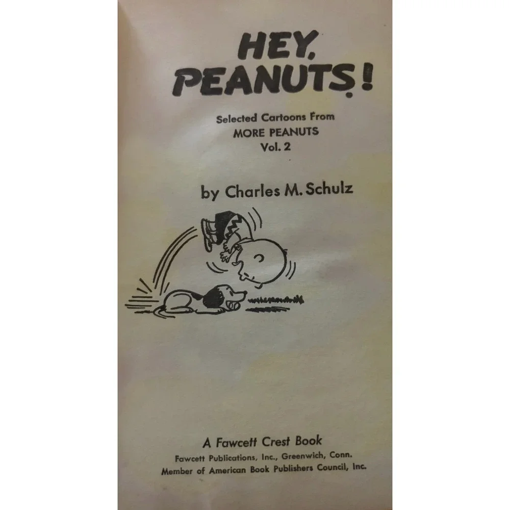 Hey Peanuts Charles M Schulz 1968 15th Printing Fawcett Crest D1128 Paperback